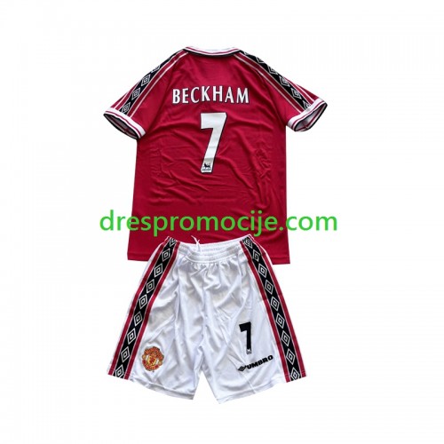 Manchester United Beckham 7 Dres Retro Dječji Domaći 1998-1999 Kratkih Rukava Manchester United Beckham 7 Dres Retro Dječji Domaći 1998-1999 Kratkih Rukava